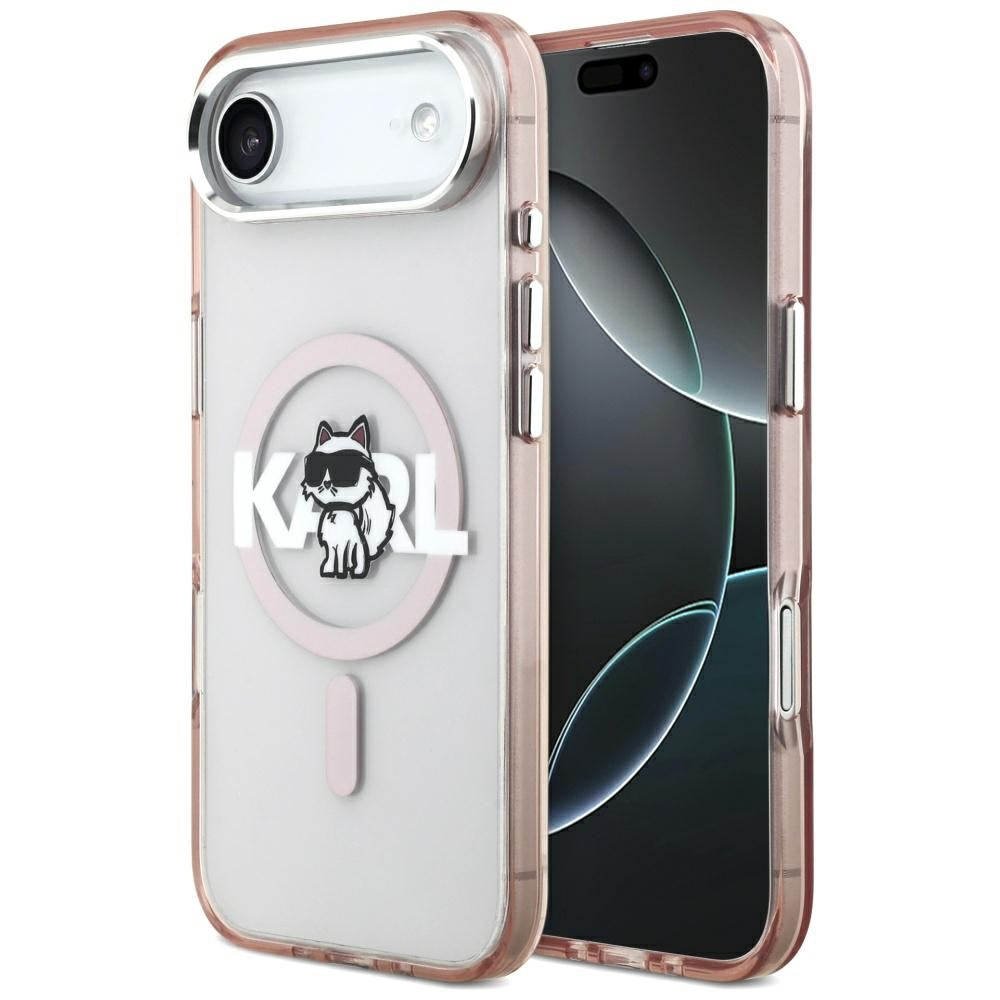 Θήκη MagSafe για Apple iPhone 17 Air, Karl Lagerfeld, IML Sketch Logo Choupette, Ροζ