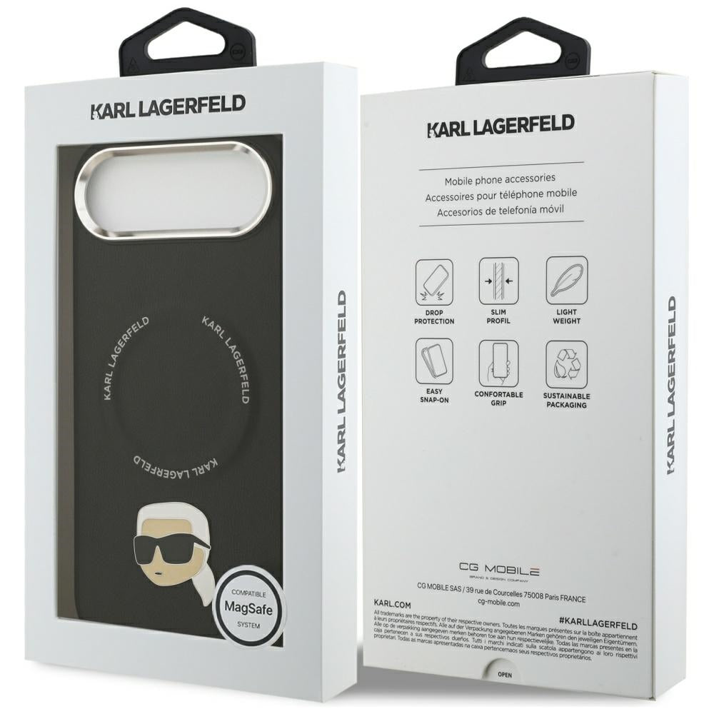 Θήκη MagSafe για Apple iPhone 17 Air, Karl Lagerfeld, Karl Pin, Μαύρη