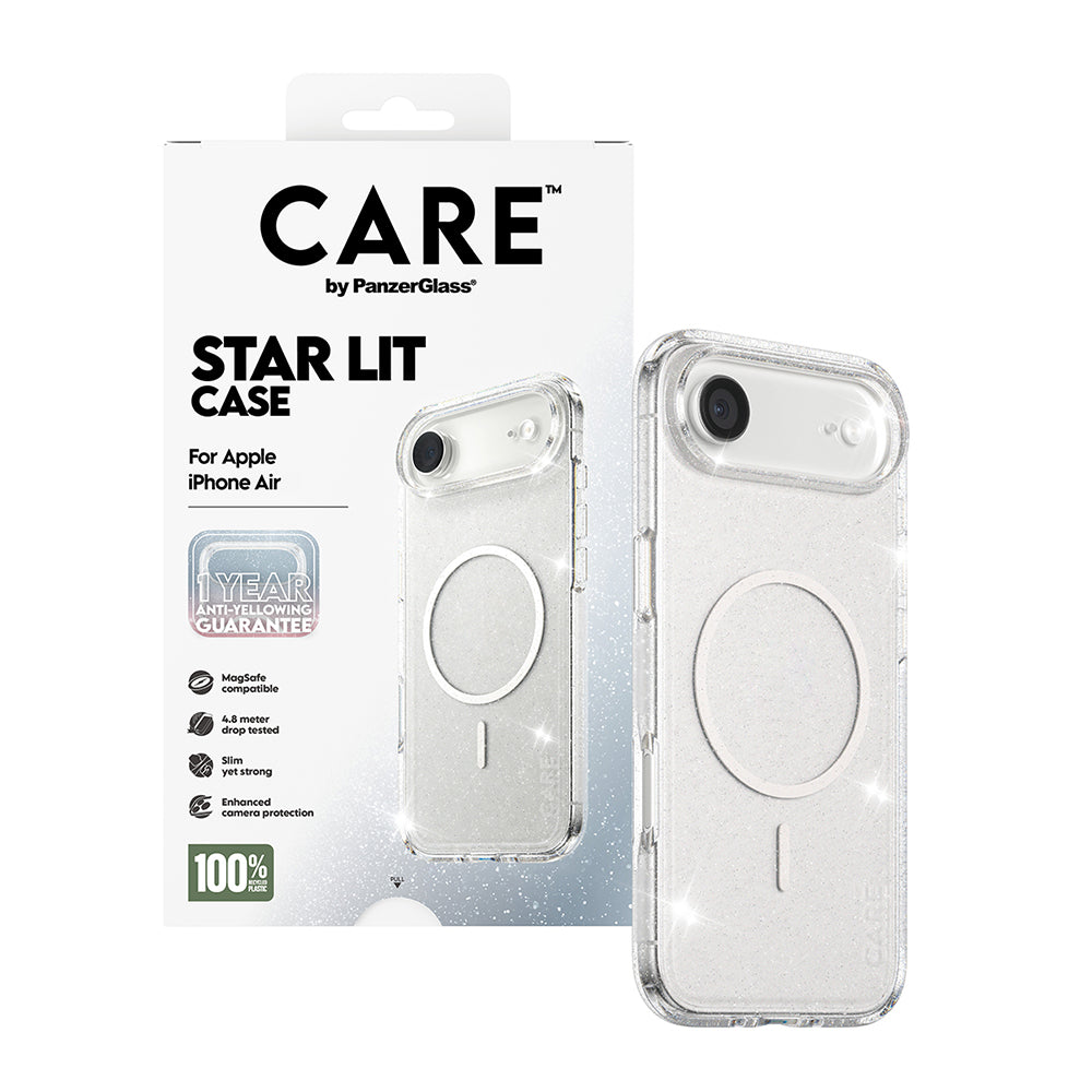 Θήκη MagSafe για Apple iPhone 17 Air, PanzerGlass, Care Urban Explorer Star Lit, Διαφανής Λευκή