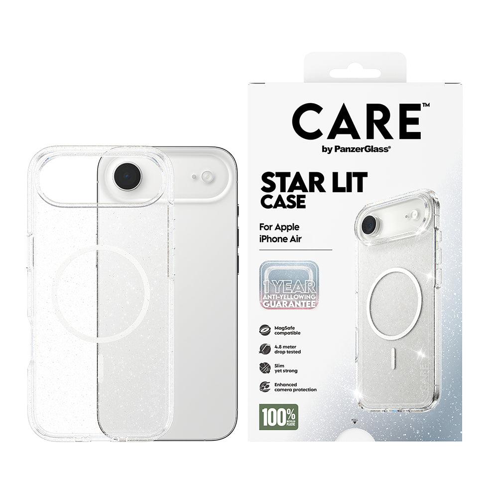 Θήκη MagSafe για Apple iPhone 17 Air, PanzerGlass, Care Urban Explorer Star Lit, Διαφανής Λευκή