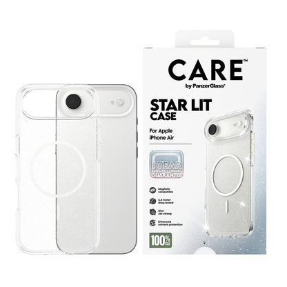 Θήκη MagSafe για Apple iPhone 17 Air, PanzerGlass, Care Urban Explorer Star Lit, Διαφανής Λευκή