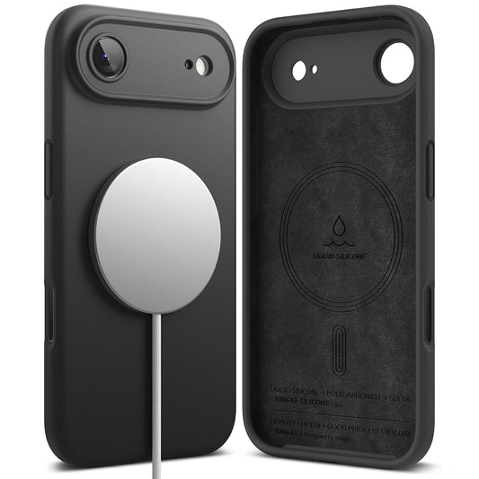 Θήκη MagSafe για Apple iPhone 17 Air, Ringke, Σιλικόνη, Μαύρη