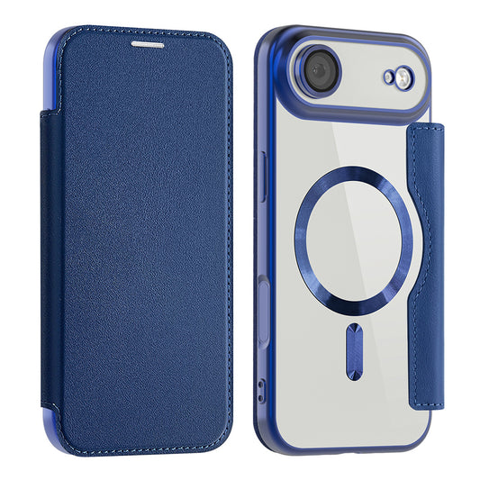 Θήκη MagSafe για Apple iPhone 17 Air, Techsuit, SmartMag Book, Μπλε