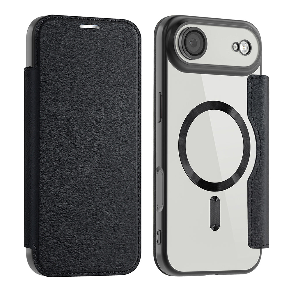 Θήκη MagSafe για Apple iPhone 17 Air, Techsuit, SmartMag Book, Μαύρη