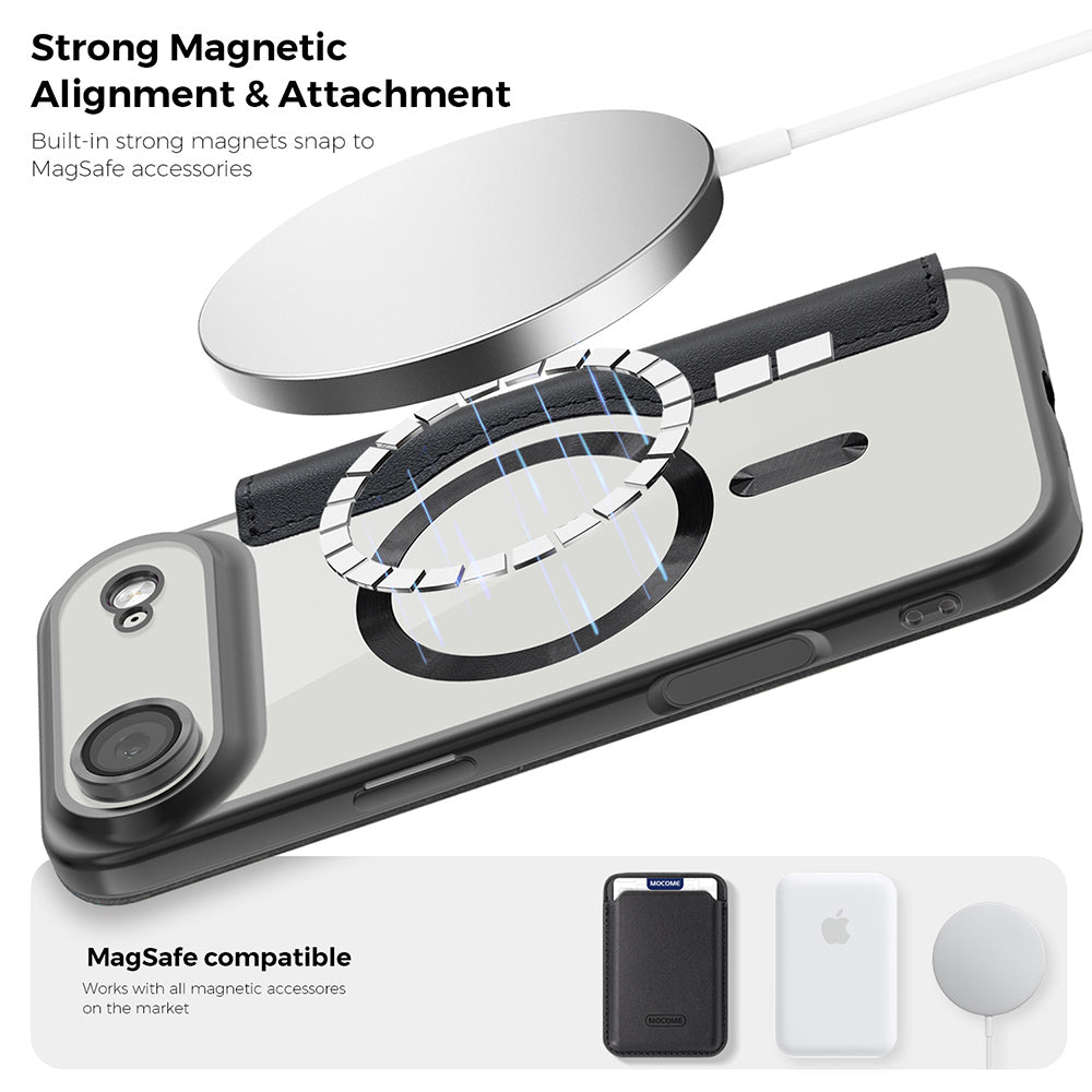 Θήκη MagSafe για Apple iPhone 17 Air, Techsuit, SmartMag Book, Μαύρη