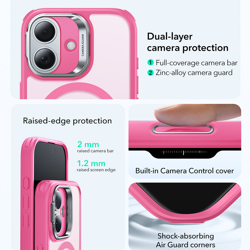 Θήκη MagSafe για Apple iPhone 17, ESR, Classic Hybrid Kickstand, Ροζ Σατέν