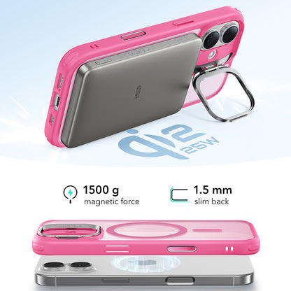 Θήκη MagSafe για Apple iPhone 17, ESR, Classic Hybrid Kickstand, Ροζ Σατέν