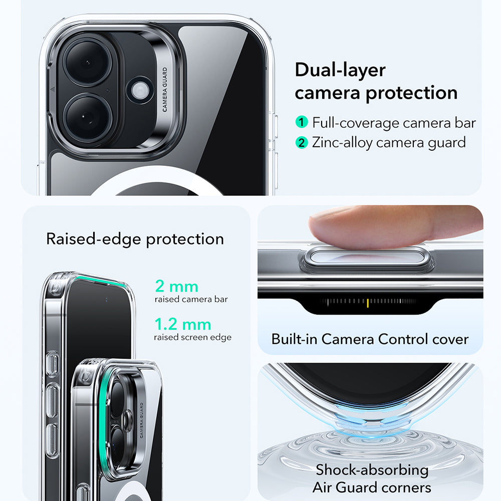 Θήκη MagSafe για Apple iPhone 17, ESR, Classic Hybrid Kickstand, Διάφανη