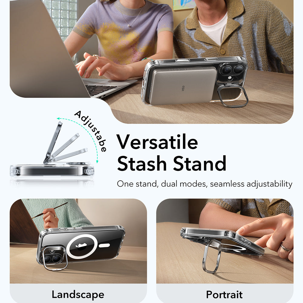 Θήκη MagSafe για Apple iPhone 17, ESR, Classic Hybrid Kickstand, Διάφανη