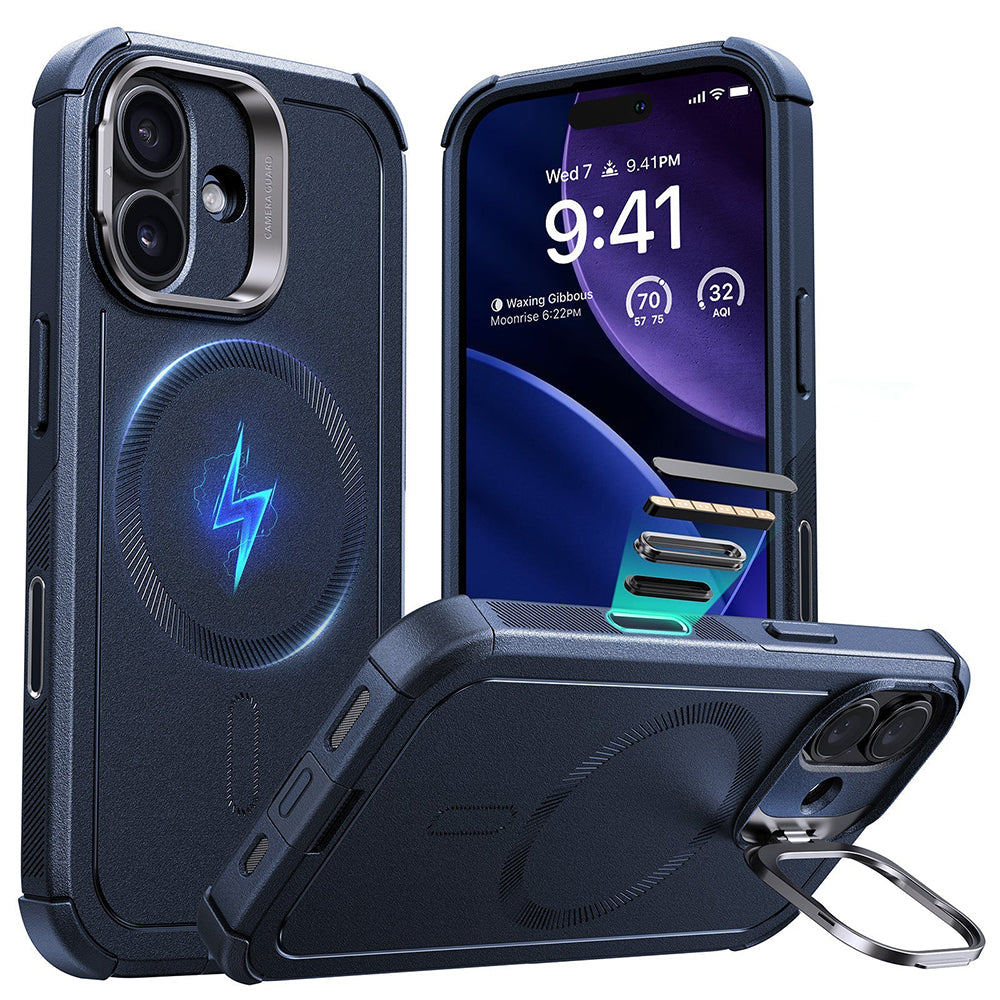 Θήκη MagSafe για Apple iPhone 17, ESR, Cyber Armor Kickstand, Μπλε