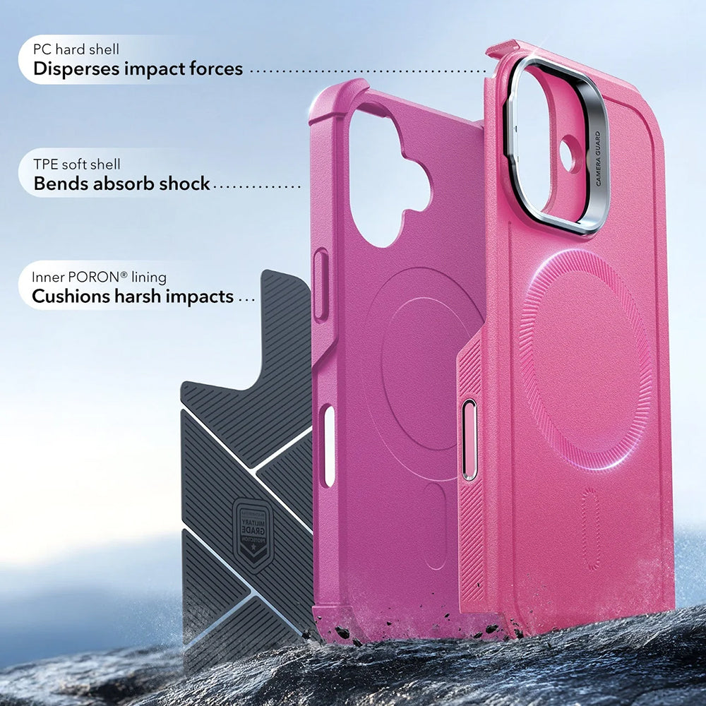Θήκη MagSafe για Apple iPhone 17, ESR, Cyber Armor Kickstand, Ροζ