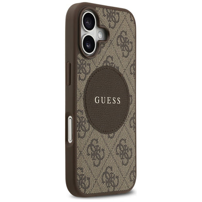 Θήκη MagSafe για Apple iPhone 17, Guess, 4G Circle Classic Logo, Καφέ
