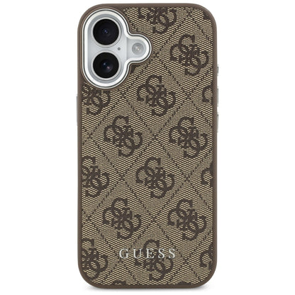 Θήκη MagSafe για Apple iPhone 17, Guess, 4G Classic Logo, Καφέ