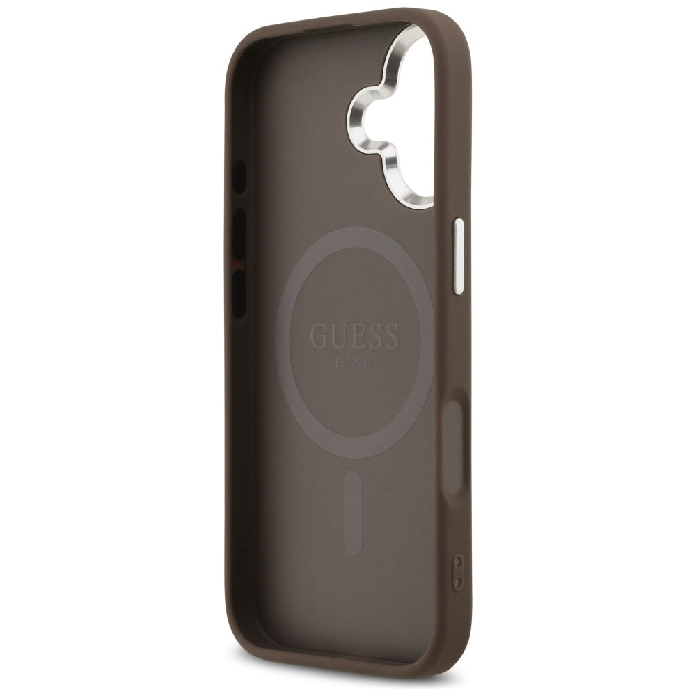 Θήκη MagSafe για Apple iPhone 17, Guess, 4G Classic Logo, Καφέ