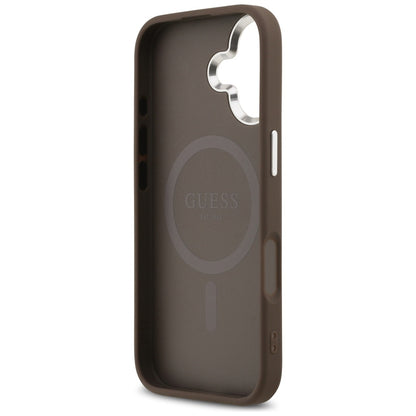 Θήκη MagSafe για Apple iPhone 17, Guess, 4G Classic Logo, Καφέ