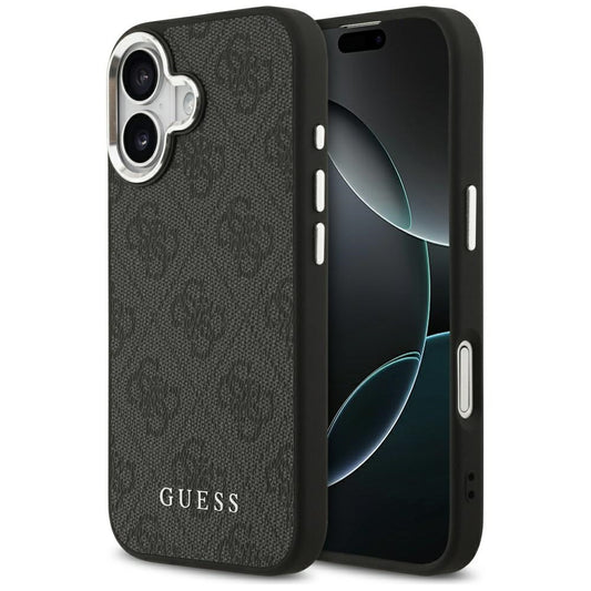 Θήκη MagSafe για Apple iPhone 17, Guess, 4G Classic Logo, Μαύρη