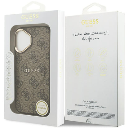 Θήκη MagSafe για Apple iPhone 17, Guess, 4G Classic, Καφέ