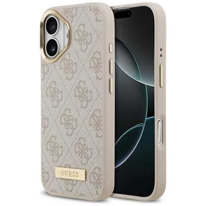 Θήκη MagSafe για Apple iPhone 17, Guess, 4G Logo Plate, Ροζ