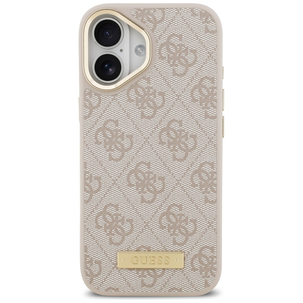 Θήκη MagSafe για Apple iPhone 17, Guess, 4G Logo Plate, Ροζ