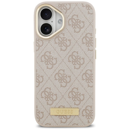 Θήκη MagSafe για Apple iPhone 17, Guess, 4G Logo Plate, Ροζ