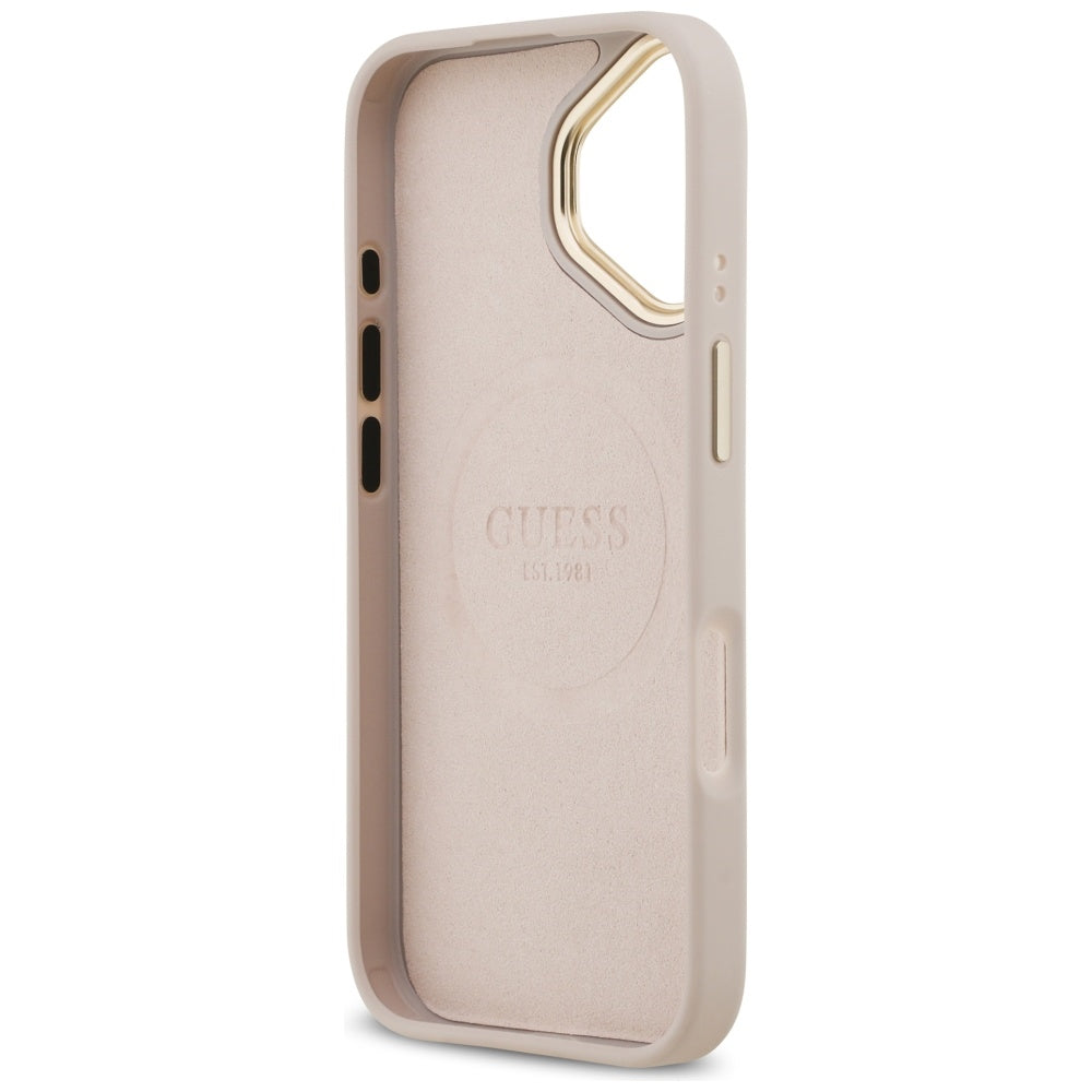 Θήκη MagSafe για Apple iPhone 17, Guess, 4G Logo Plate, Ροζ