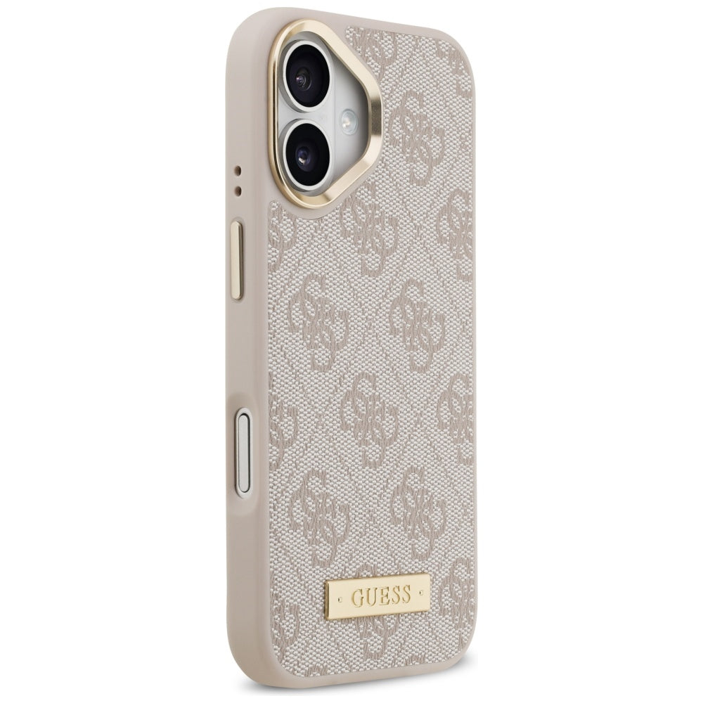 Θήκη MagSafe για Apple iPhone 17, Guess, 4G Logo Plate, Ροζ