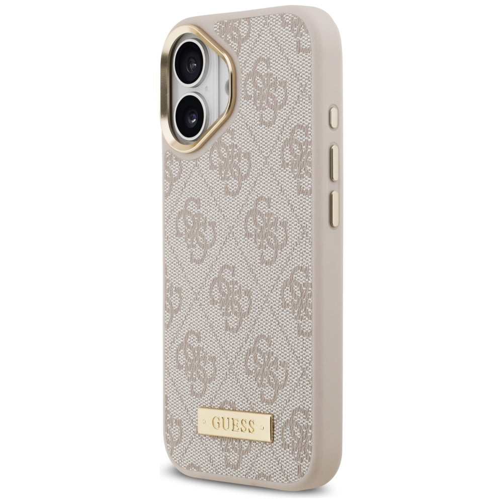 Θήκη MagSafe για Apple iPhone 17, Guess, 4G Logo Plate, Ροζ