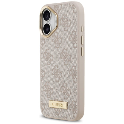 Θήκη MagSafe για Apple iPhone 17, Guess, 4G Logo Plate, Ροζ