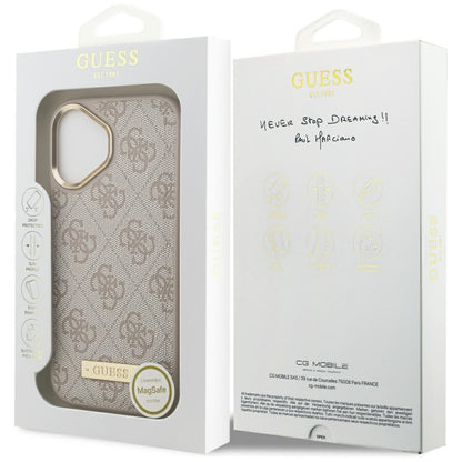 Θήκη MagSafe για Apple iPhone 17, Guess, 4G Logo Plate, Ροζ