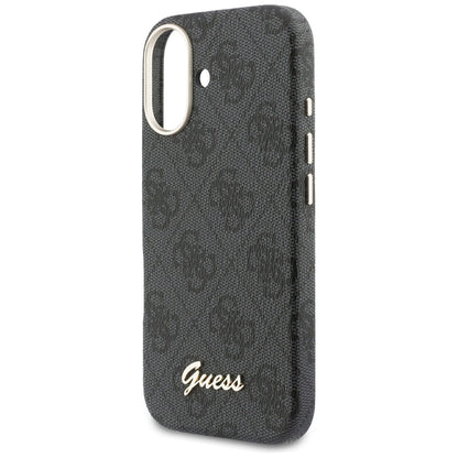 Θήκη MagSafe για Apple iPhone 17, Guess, 4G Script Logo, Μαύρη