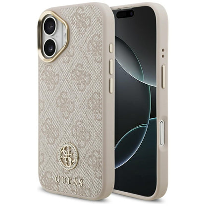 MagSafe Case for Apple iPhone 17, Guess, 4G Strass Logo, Pink