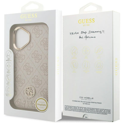 MagSafe Case for Apple iPhone 17, Guess, 4G Strass Logo, Pink