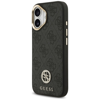 Θήκη MagSafe για Apple iPhone 17, Guess, 4G Strass Logo with Big Strap, Μαύρη