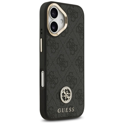 Θήκη MagSafe για Apple iPhone 17, Guess, 4G Strass Logo with Big Strap, Μαύρη