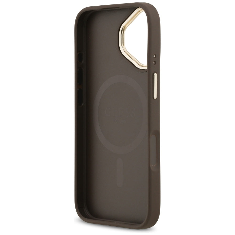Θήκη MagSafe για Apple iPhone 17, Guess, 4G Stripe, Καφέ
