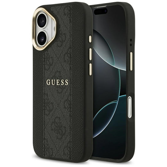 Θήκη MagSafe για Apple iPhone 17, Guess, 4G Stripe, Μαύρη