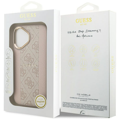 MagSafe Case for Apple iPhone 17, Guess, 4G Stripe, Pink