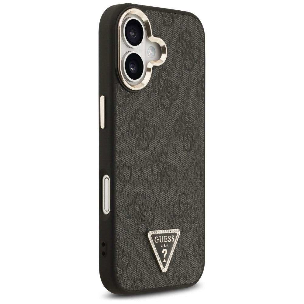 MagSafe Case for Apple iPhone 17, Guess, 4G Triangle Diamond Logo, Black