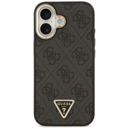 MagSafe Case for Apple iPhone 17, Guess, 4G Triangle Diamond Logo, Black