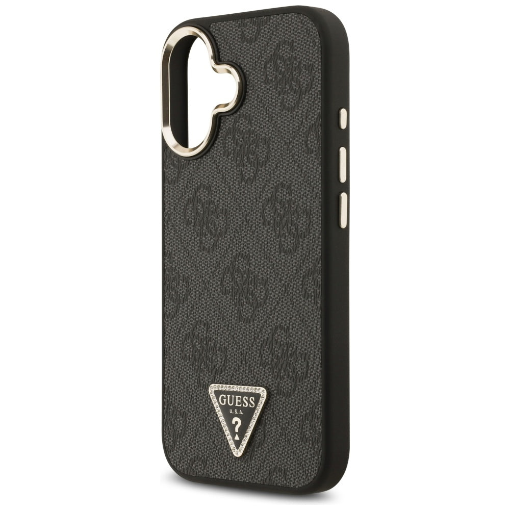 MagSafe Case for Apple iPhone 17, Guess, 4G Triangle Diamond Logo, Black