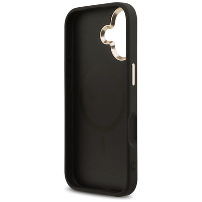 MagSafe Case for Apple iPhone 17, Guess, 4G Triangle Diamond Logo, Black
