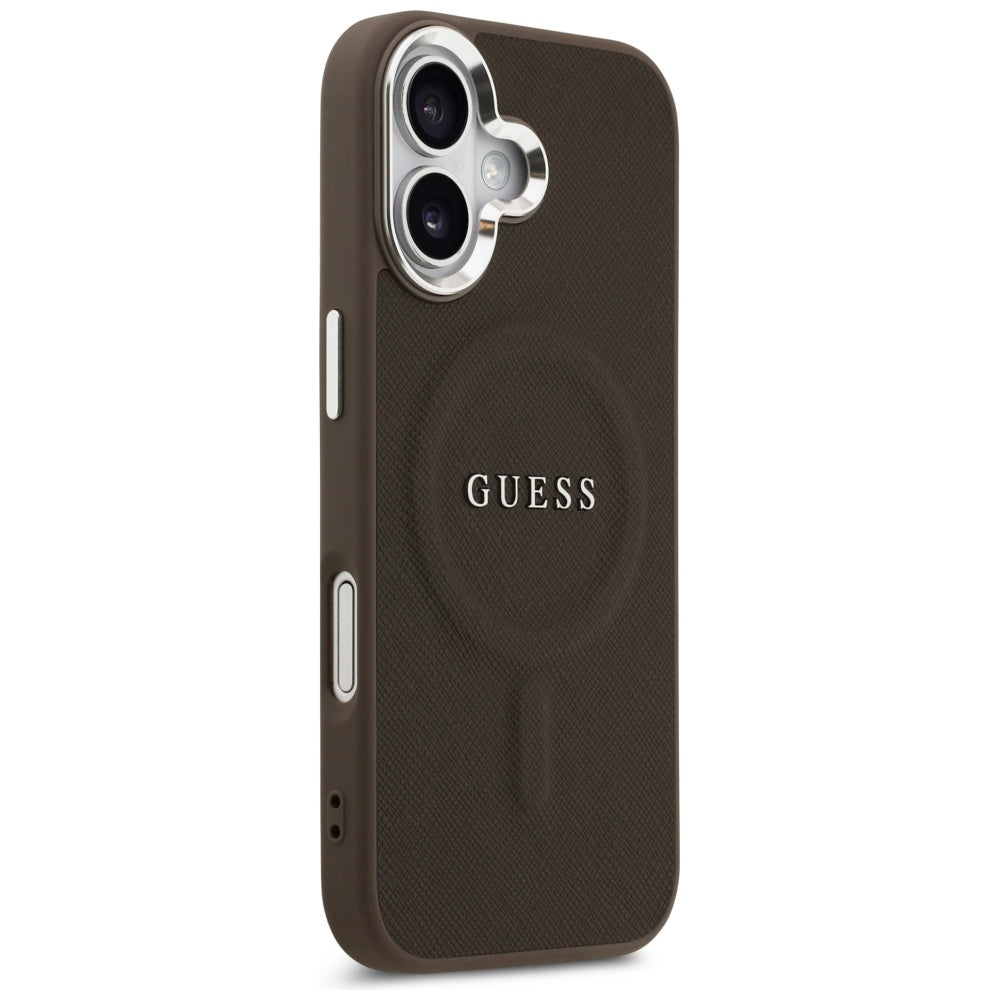 MagSafe Case for Apple iPhone 17, Guess, Classic Logo, Brown