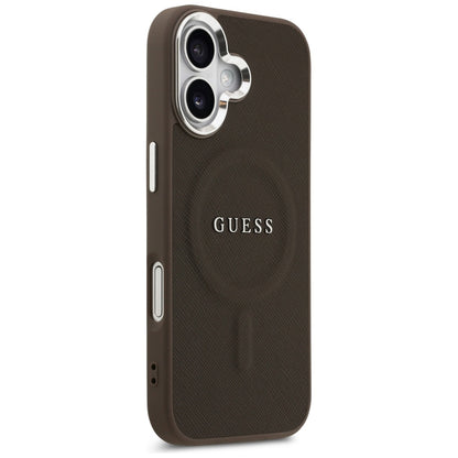 MagSafe Case for Apple iPhone 17, Guess, Classic Logo, Brown