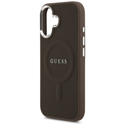 MagSafe Case for Apple iPhone 17, Guess, Classic Logo, Brown