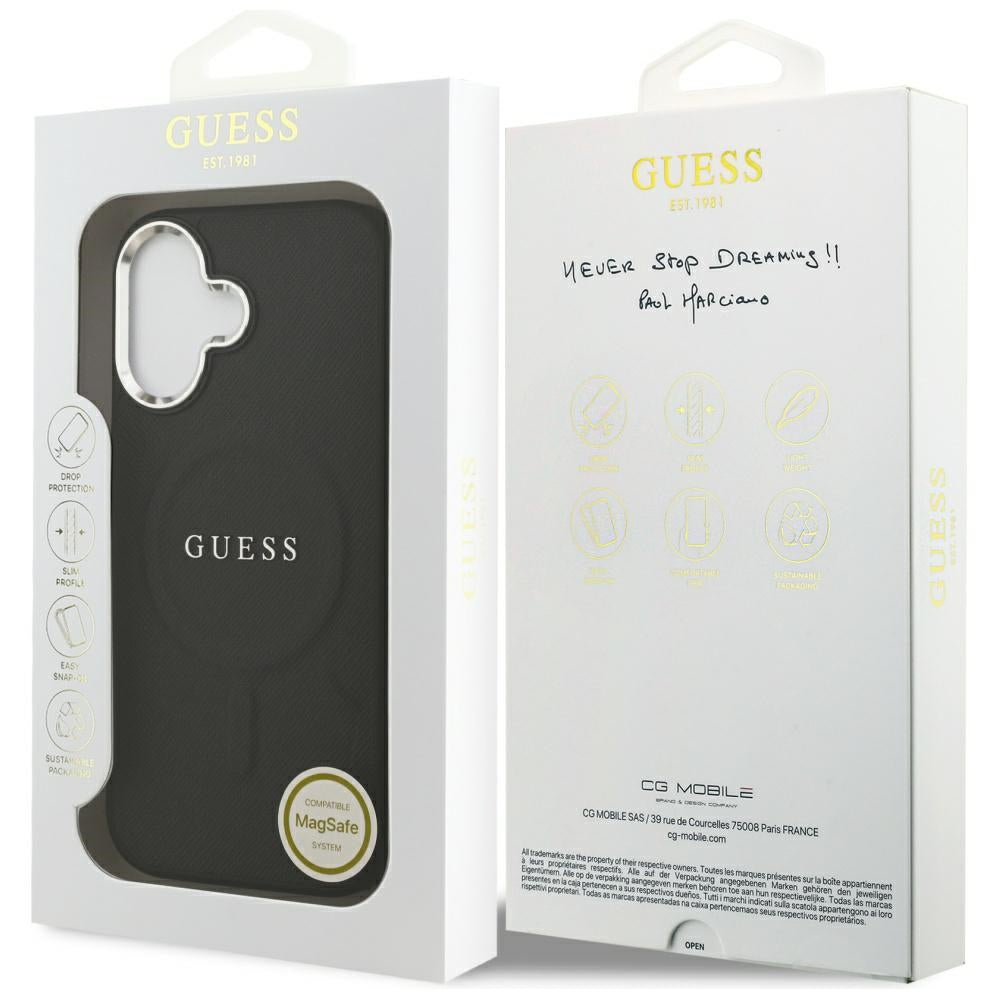 MagSafe Case for Apple iPhone 17, Guess, Classic Logo, Black