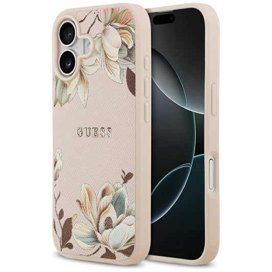 Θήκη MagSafe για Apple iPhone 17, Guess, Grained Flowers, Ροζ