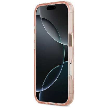 MagSafe Case for Apple iPhone 17, Guess, Jungle Tonal Triangle, Pink