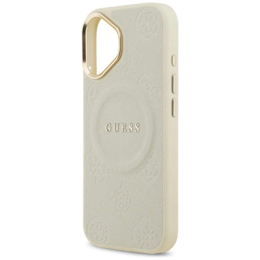 MagSafe Case for Apple iPhone 17, Guess, Peony Hot Stamp, Beige