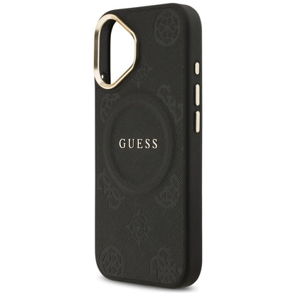 MagSafe Case for Apple iPhone 17, Guess, Peony Hot Stamp, Black