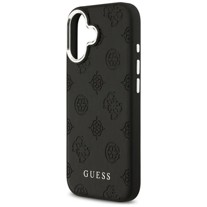 Θήκη MagSafe για Apple iPhone 17, Guess, Peony Hot Stamp Script, Μαύρη